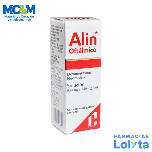 [1944] ALIN OFTALMICO SOL GOTAS 0.90/3.50MG/ML DEXAMETASONA NEOMICINA C/5 ML LAB CHINOIN