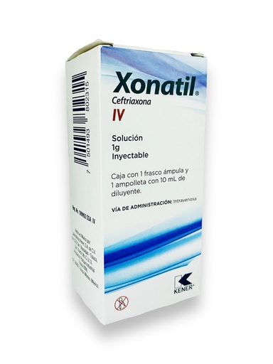 [2908] CEFTRIAXONA SOL INY 1 G IV XONATIL LAB KENER