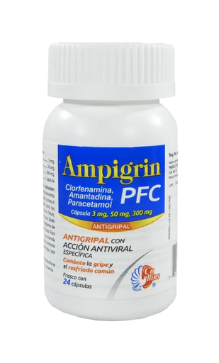 [2915] AMANTADINA CLORFENAMINA PARACETAMOL 3/50/300 MG C/24 CAP AMPIGRIN PFC LAB COLLINS