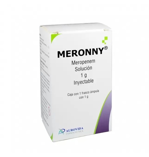 [2903] MEROPENEM SOL INY 1 G C/1 AMP MERONNY LAB AUROVIDA