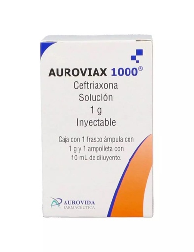 [2949] CEFTRIAXONA SOL INY 1 G IV AUROVIAX LAB AUROVIDA