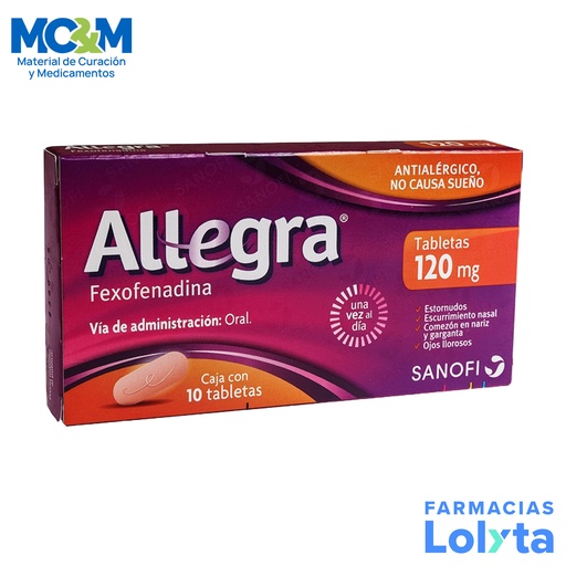 [1948] ALLEGRA 120 MG C/10 TAB FEXOFENADINA LAB SANOFI AVENTIS