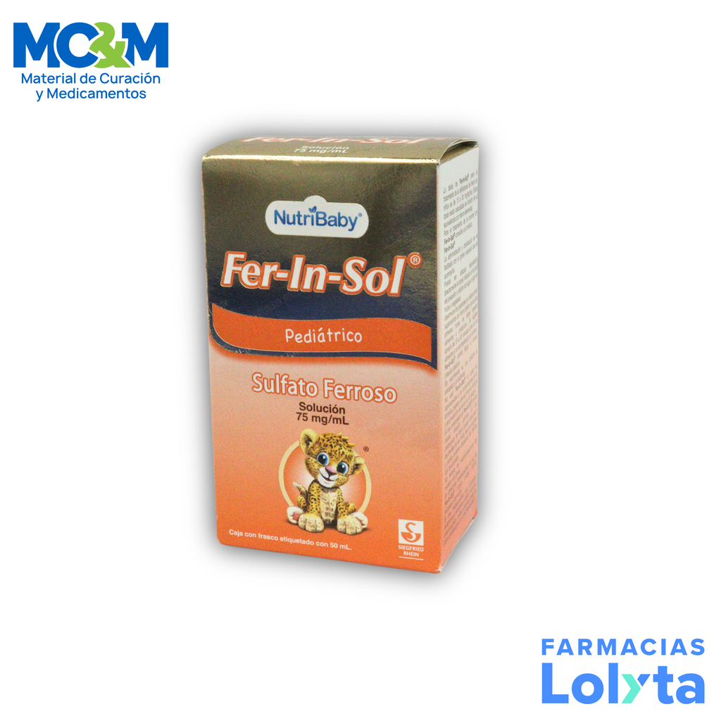 FER-IN-SOL PEDIATRICA SOL ORAL 75 MG/ML C/50 ML SULFATO FERROSO LAB ...