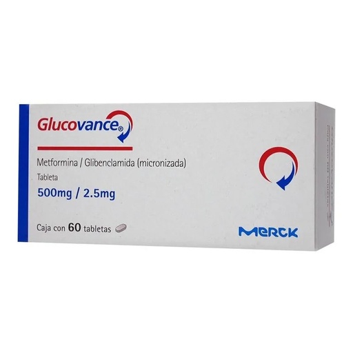 [3010] GLUCOVANCE 500/2.5 MG C/60 TAB METFORMINA GLIBENCLAMIDA LAB MERCK