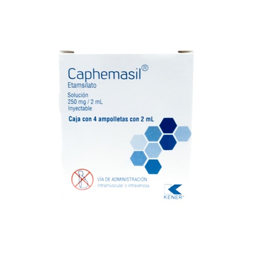 [3065] ETAMSILATO SOL INY 250 MG/2 ML C/4 AMP CAPHEMASIL LAB KENER (DICYNONE)