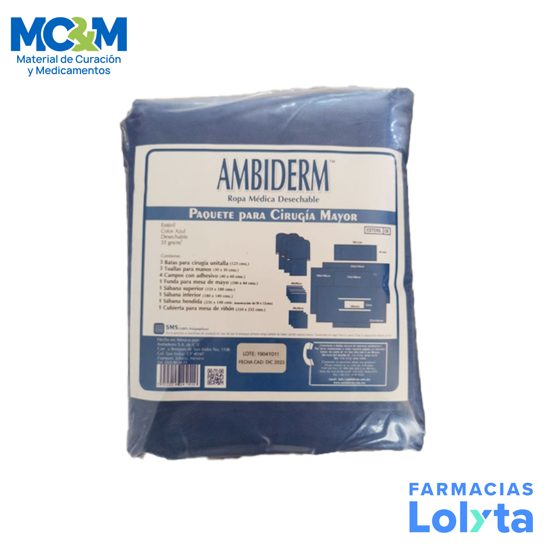 Para Cirugía Mayor Batas Ambiderm EQUIPO PARA CIRUGIA MAYOR