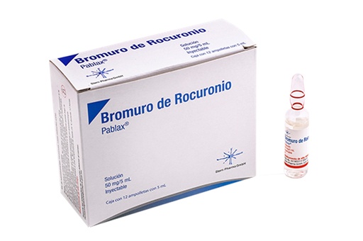 [3220] BROMURO DE ROCURONIO SOL INY 50 MG/5 ML C/12 AMP PABLAX LAB STERN PHARMA (RF)