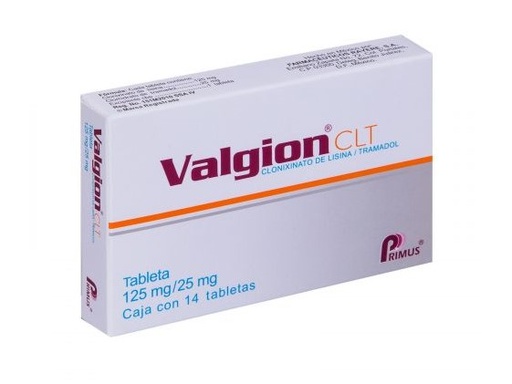 [3221] VALGION CLT 125 MG/25 MG C/14 TAB CLONIXINATO DE LISINA/TRAMADOL LAB PRIMUS