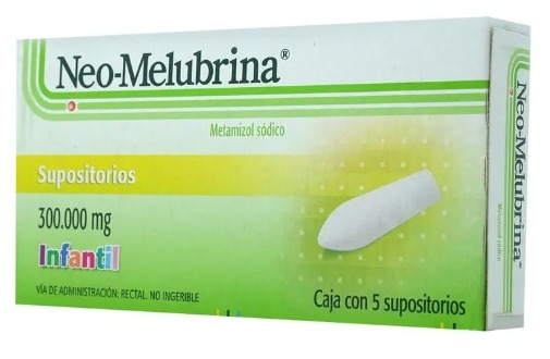 [3358] NEOMELUBRINA INFANTIL 300 MG C/5 SUPOSITORIOS METAMIZOL LAB SANOFI AVENTIS