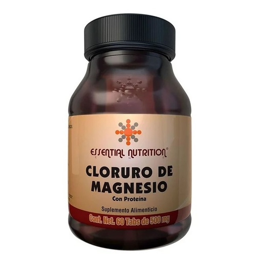 [3380] CLORURO DE MAGNESIO CON PROTEINA 500 MG C/60 TAB SUPLEMENTO ALIMENTICIO LAB ESSENTIAL NUTRITION