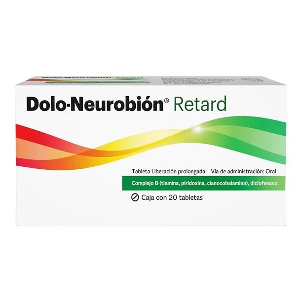 DOLO-NEUROBION RETARD 100/100/100/1 MG C/20 TAB LP DICLOFENACO COMPLEJO ...