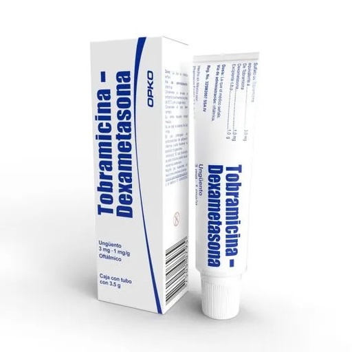 [3289] TOBRAMICINA DEXAMETASONA UNGÜENTO OFTALMICO 3/1 MG/G TUBO C/3.5 G LAB EXAKTA