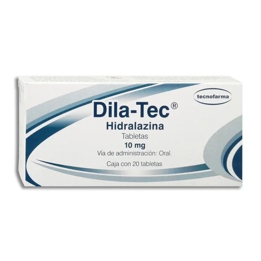 [3659] HIDRALAZINA 10 MG C/20 TAB DILA-TEC LAB TECNOFARMA