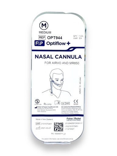 [3753] CANULA NASAL ADULTO M INVASIVA CON SISTEMA DE FIJACION PARA FLUJO REF OPT944 OPTIFLOW FISHER&PAYKEL