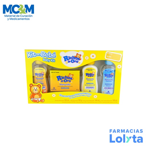 [2247] KIT RICITOS DE ORO C/4 PZA LAB GRISI