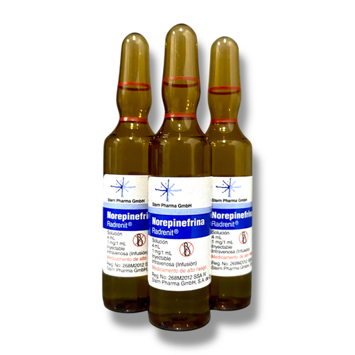 [1815] NOREPINEFRINA SOL INY 4 MG/4 ML PIEZA RADRENIT LAB STERN PHARMA