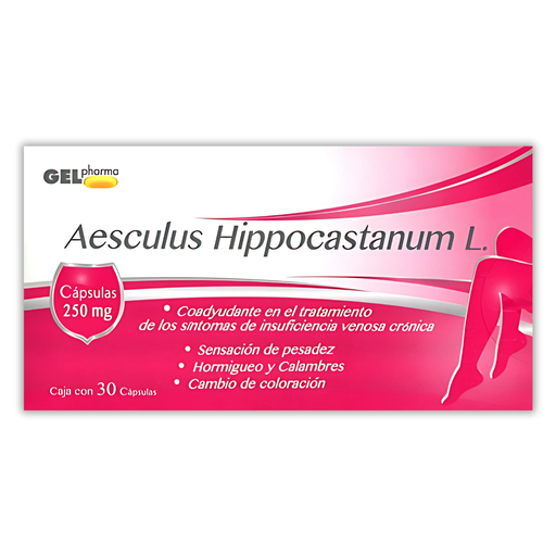 [2037] CASTAÑO DE INDIAS 250 MG C/30 CAP LAB GELPHARMA (VENASTAT 50 MG)