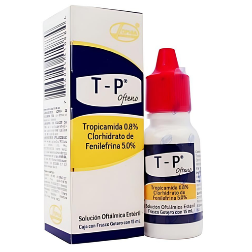 [2322] T-P OFTENO SOL OFTALMICA 50/8 MG/ML FCO GOTERO C/15 ML FENILEFRINA TROPICAMIDA LAB SOPHIA