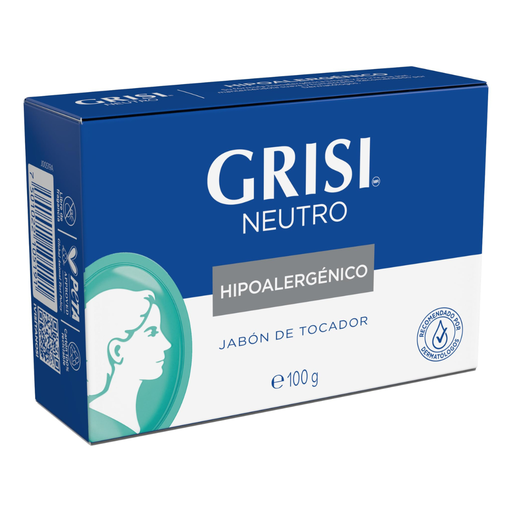 [3468] JABON EN BARRA NEUTRO HIPOALERGENICO C/100 G GRISI