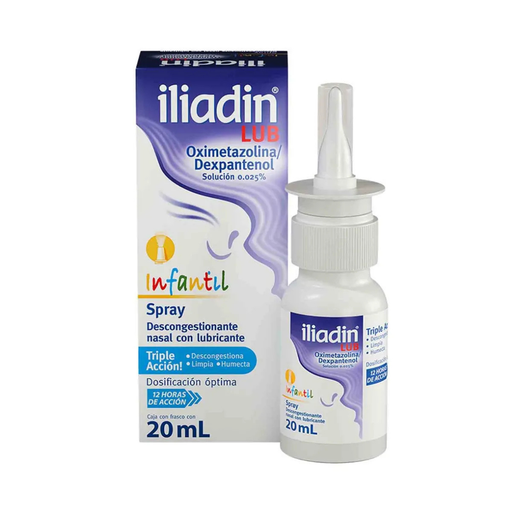 [4070] ILIADIN LUB INFANTIL SOL NASAL 0.025% SPRAY C/20 ML OXIMETAZOLINA DEXPANTHENOL LAB P&G