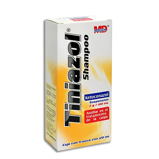 [4081] KETOCONAZOL SUSP 2 G/100 ML FCO C/120 ML TINIAZOL SHAMPOO AUXILIAR EN EL TRATAMIENTO DE CASPA LAB MD LIFERPAL