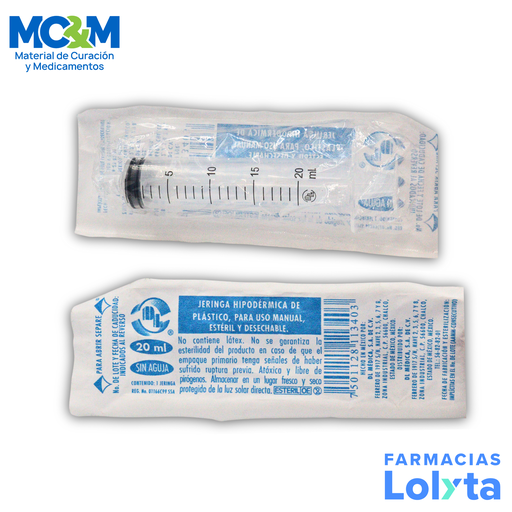 [2225] JERINGA 20ML S/A C/1 PIEZA DENTILAB