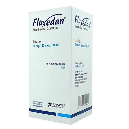 [4096] FLUXEDAN JARABE 60/120 MG/100 ML FCO C/225 ML BROMHEXINA OXELADINA LAB CARNOT