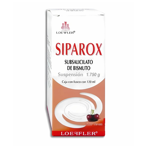 [4115] SUBSALICILATO DE BISMUTO 1.75 G/100 ML C/120 ML SABOR CEREZA SIPAROX LAB LOEFFLER