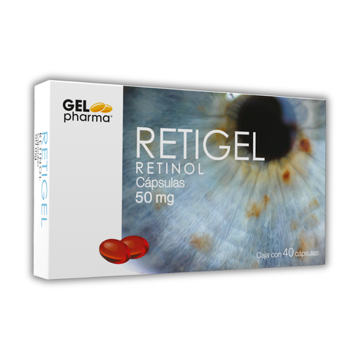 [3744] RETINOL 50 MG C/40 CAP RETIGEL (VITAMINA A) LAB GELPHARMA