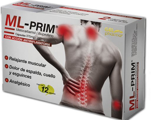 [3746] METOCARBAMOL IBUPROFENO 375/200 MG C/12 CAP ML-PRIM LAB GELPHARMA