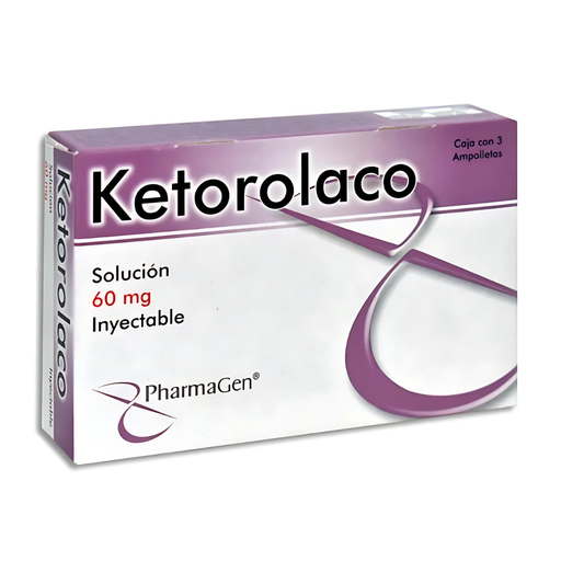 [4279] KETOROLACO SOL INY 60 MG/2 ML C/3 AMP LAB PHARMAGEN