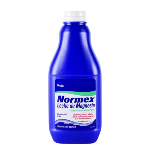 [4304] LECHE DE MAGNESIA SUSP 8.5 G C/360 ML HIDROXIDO DE MAGNESIO NORMEX LAB QUIFA