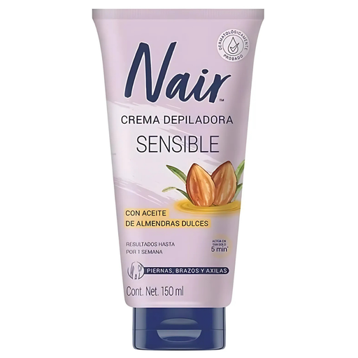 [4410] CREMA DEPILADORA SENSIBLE 150 ML CON ACEITE DE ALMENDRAS DULCES NAIR LAB CHURCH&DWIGHT