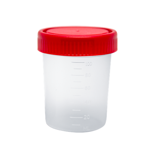 [4422] VASO PARA RECOLECCION DE MUESTRAS 100 ML ESTERIL PLASTIC WORLD