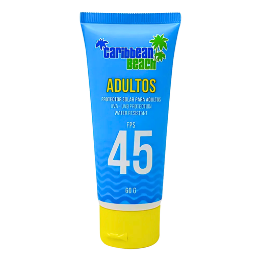[4022] BLOQUEADOR SOLAR CORPORAL ADULTO FPS 45 TUBO C/60 G CARIBBEAN BEACH