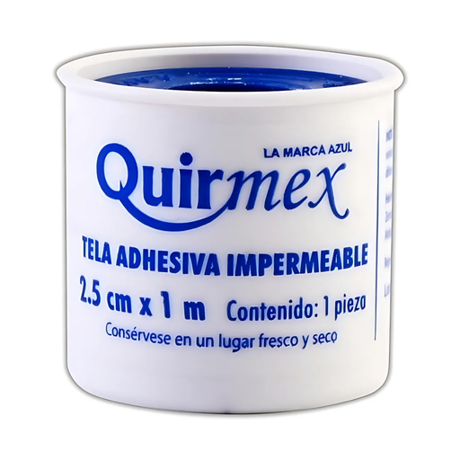 [4504] TELA ADHESIVA IMPERMEABLE 2.5 CM X 1 M QUIRMEX
