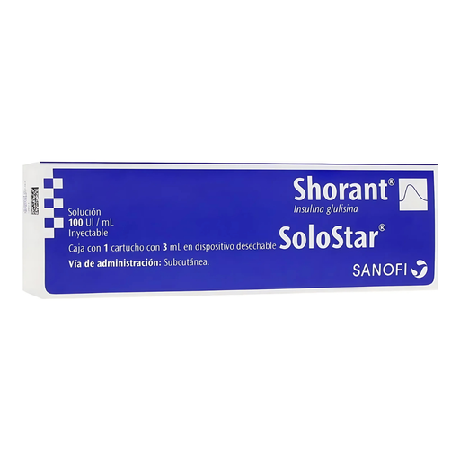 [4516] SHORANT SOLOSTAR 100 UI/ML C/1 CARTUCHO 3 ML INSULINA GLULISINA LAB SANOFI AVENTIS (RF)