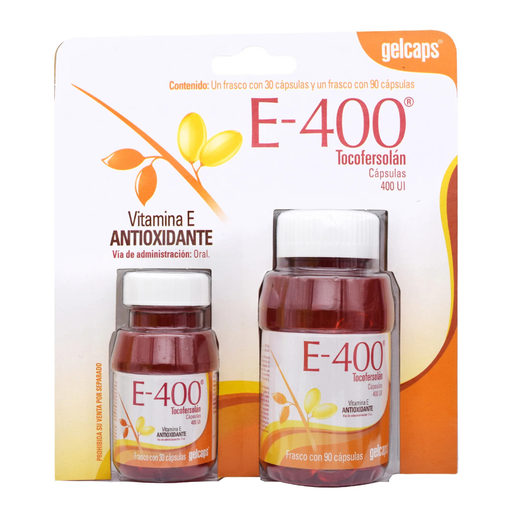 [2045] TOCOFERSOLAN 400 UI C/90+30 CAP E-400 DUO (VITAMINA E) LAB GELCAPS