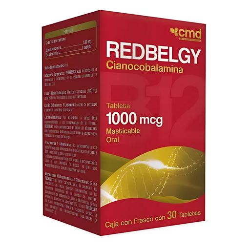 [4562] CIANOCOBALAMINA 1000 MCG C/30 TAB MASTICABLES REDBELGY LAB BIOFARMA NATURAL CMD