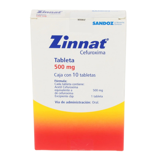 [4604] ZINNAT 500 MG C/10 TAB CEFUROXIMA LAB SANDOZ