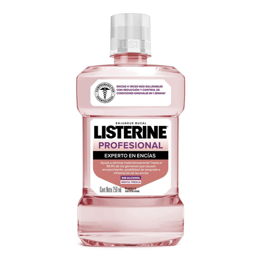 [4653] LISTERINE PROFESIONAL EXPERTO EN ENCIAS SIN ALCOHOL ENJUAGUE BUCAL 250 ML MENTA FRESCA JOHNSON & JOHNSON
