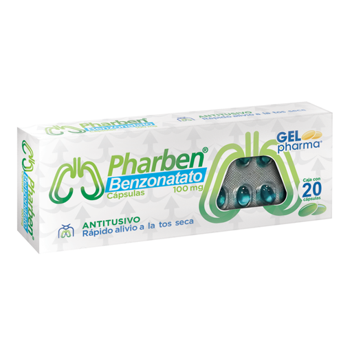 [4669] BENZONATATO 100 MG C/20 CAPS PHARBEN LAB GELPHARMA