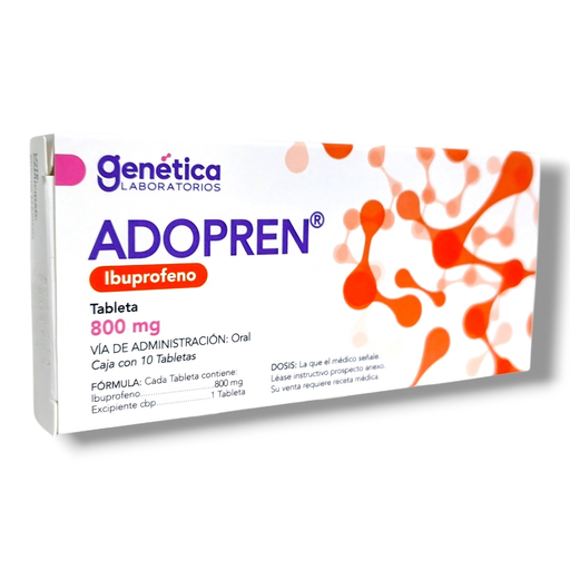 [3745] IBUPROFENO 800 MG C/10 TAB ADOPREN LAB GENETICA
