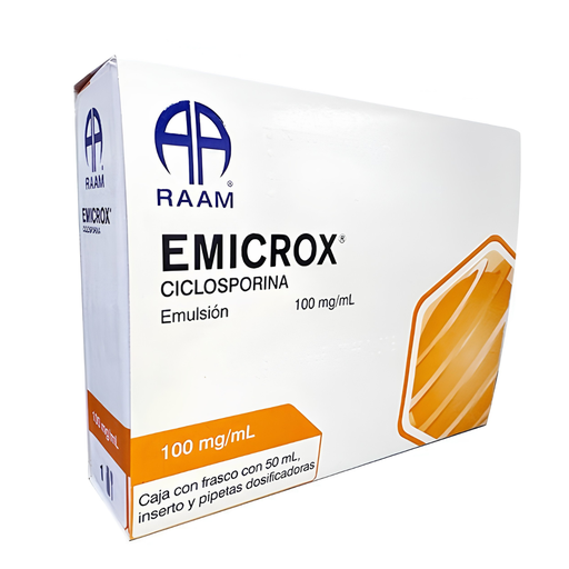 [4834] CICLOSPORINA EMULSION ORAL 100 MG/50 ML EMICROX LAB RAAM